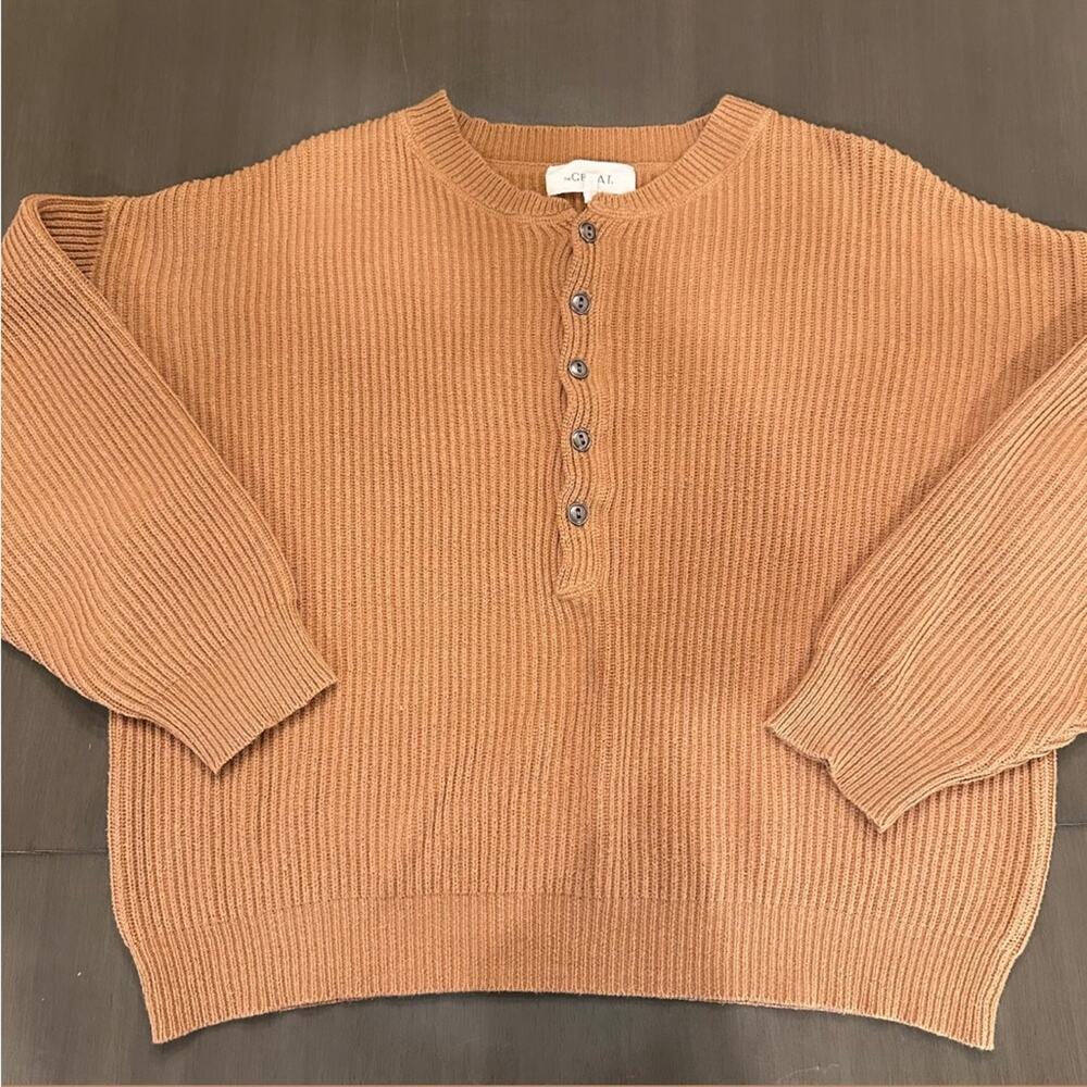 THE GREAT. Henley Button Up Sweater - Picture 5 of 6